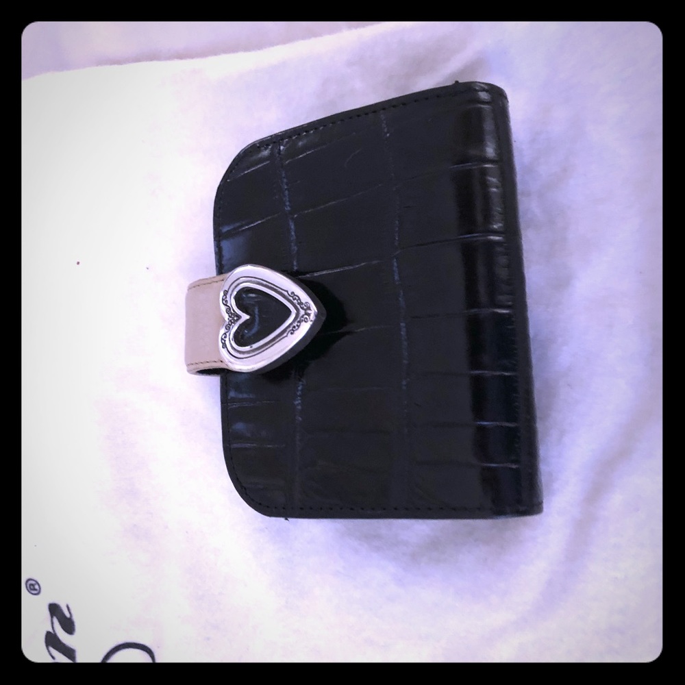 Brighton embossed Black & Cream wallet